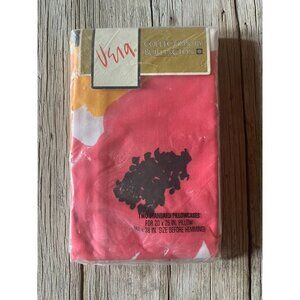 Vtg MCM Vera Collection Burlington 2 Standard Pillowcases  No iron cot/ poly USA